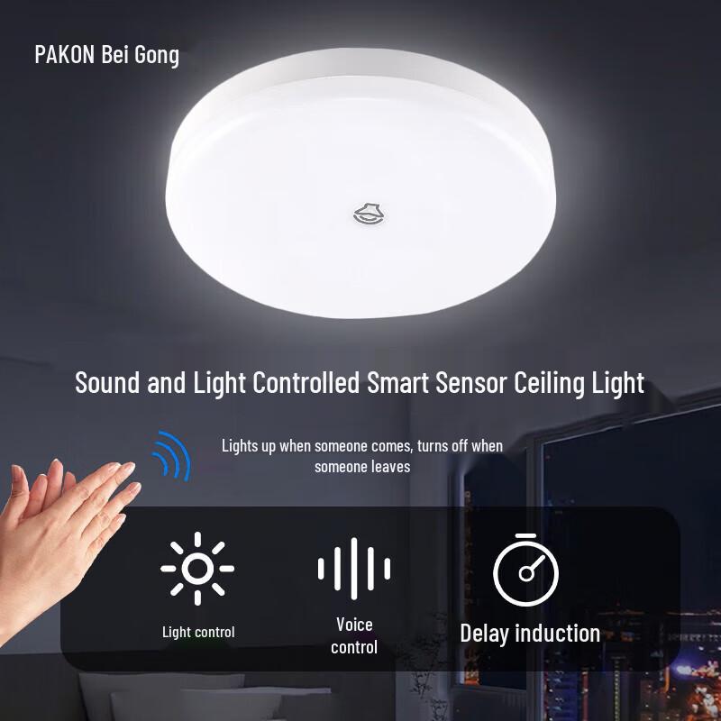 Beigong LED Sound & Light Sensor Ceiling Light
