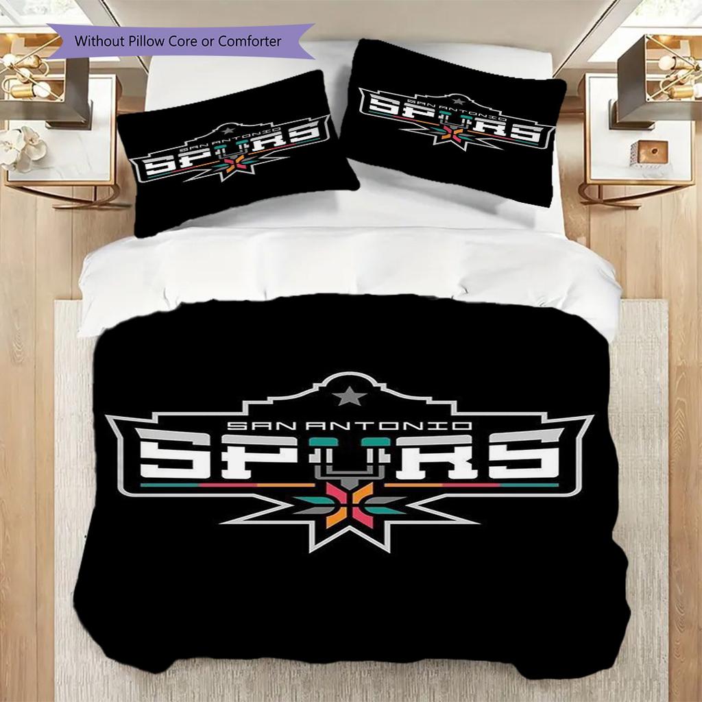 Biancheria da letto San Antonio Spurs(1 * copripiumino + 2 * federa, senza nucleo)Regalo di compleanno di Natale Morbido e confortevole