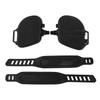 1Pair Exercise Bike Pedals Anti Slip Strip Pattern Portable Exercise Bike Parts with Adjustable Strap for Stationary