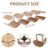 Wooden Wine Rack 2 Layer Wine Bottle Display Rack Non-slip Bottle Holders For Kitchen Pantry Bar Wine Cabinet Collection Display