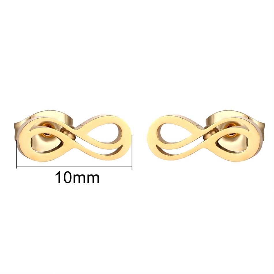 12 Paare Einfache Geometrische Ohrringe Großhandel Rund Quadratisch Stern Blitz 8 Stil Edelstahl Stecker Ohrringe Set Frau Zirkon