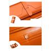 Pure leather three fold women's wallet, long buckle leather, cowhide, multi slot large capacity Korean version women's wallet, leather wallet