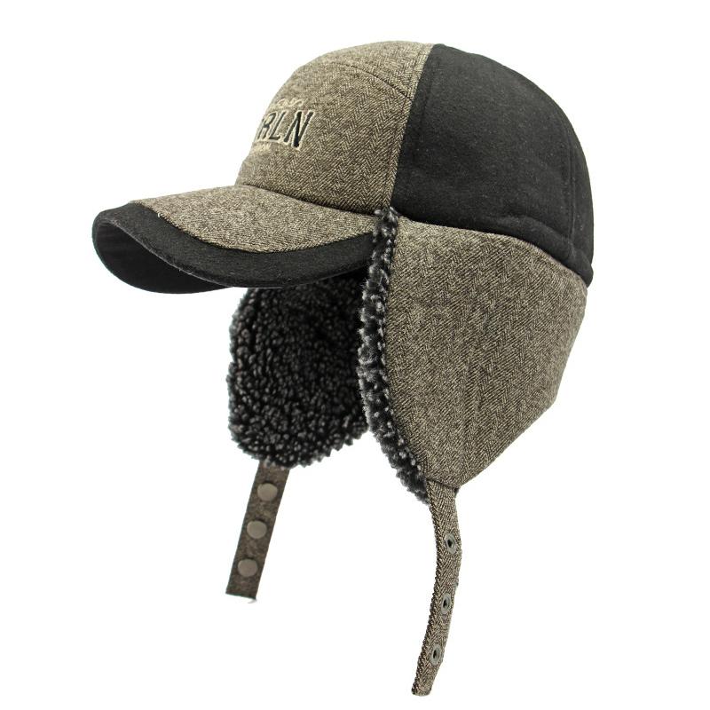 Men's Winter Ear Protection Warm Cap Men's Velvet Thick Warm Cotton Cap Windproof Coldproof Baseball Cap