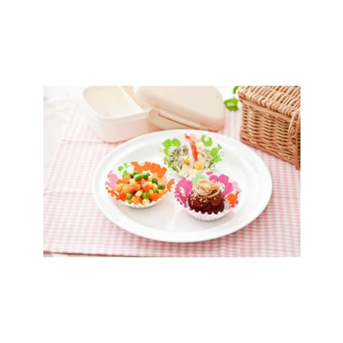 Artem Antibacterial Side Dish Cups, No. 6, Deep, Floral Pattern, 60 Count (3 Patterns X 20 Count), Microwave Safe, Made In Japan