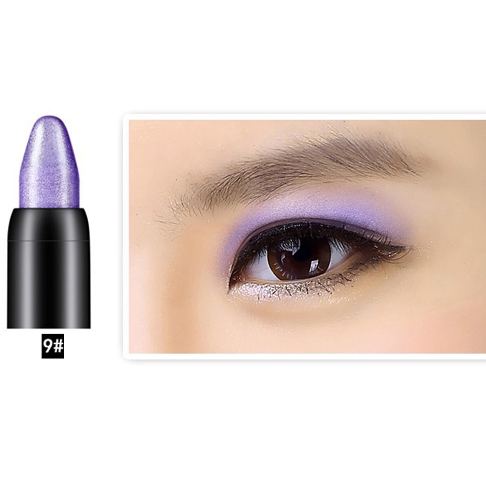 

Puntos Long Women Highlighter Eyeshadow Pencil Cosmetic Glitter Lasting Eyeliner Pen