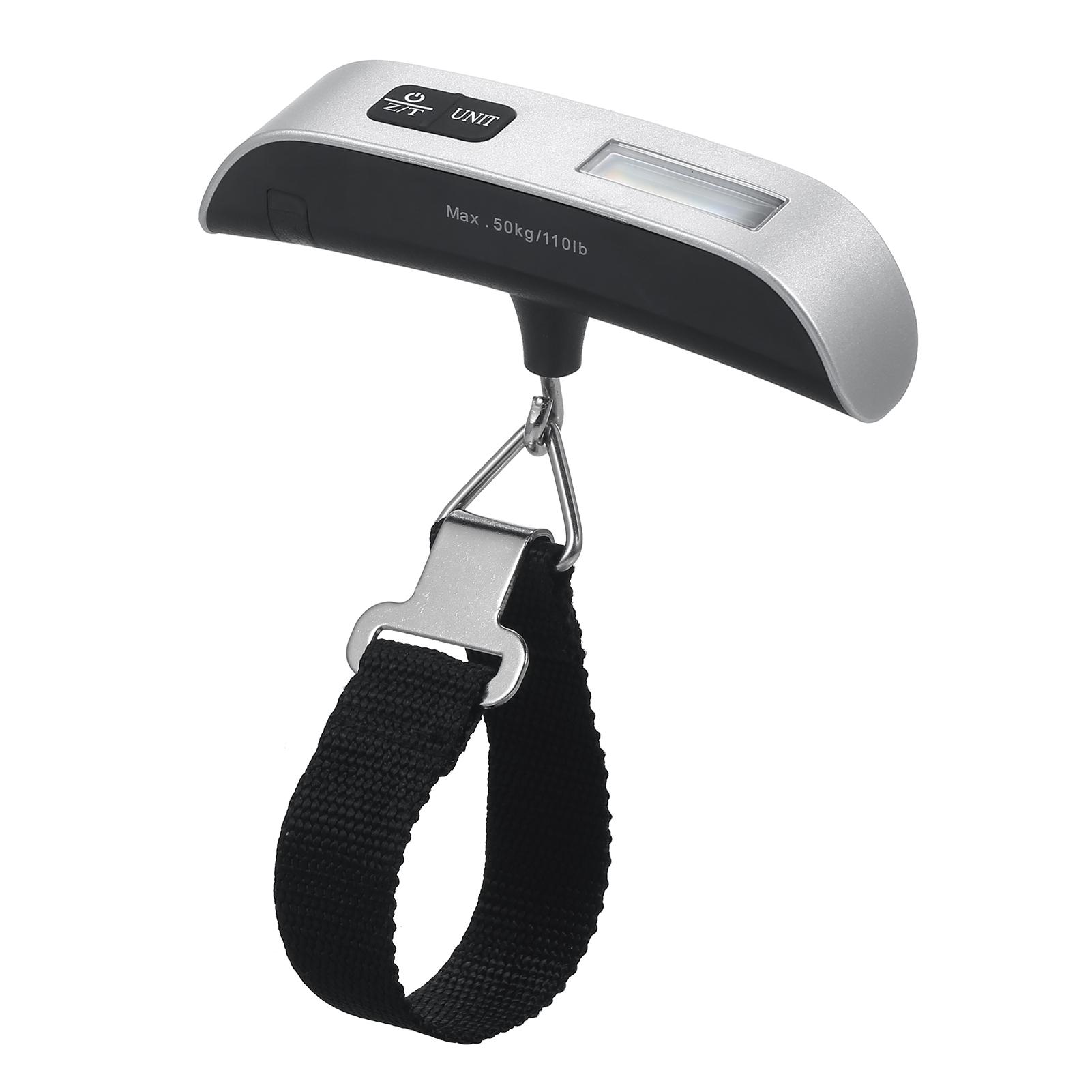 

50 Kg Luggage Weight Scale, Large LCD Display with Backlight, -Life Battery Included, Metal Construction, Silver