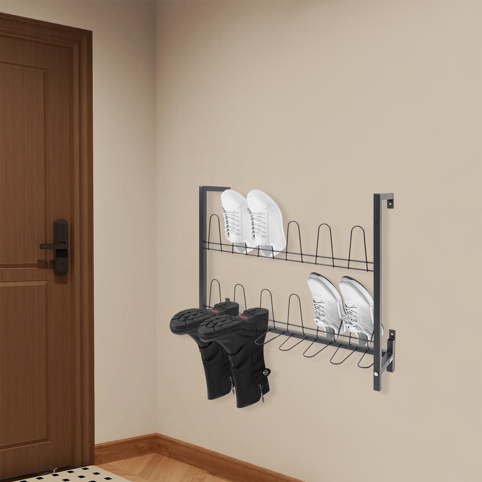 3-ярусная обувница на дверь настенный подвесной органайзер для хранения обуви вмещает 9 пар обуви экономичное решение для организации пространства в шкафу 19590₽