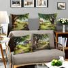 4-piece creative pillowcase set featuring Spring Festival scenes suitable for living room sofas and bedrooms insert not included