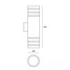 Garden wall lamp 2xGU10 IP54 black
