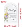 50pcs Arch Design Floral Watercolor Wedding Thank You Place Setting Card, Wedding Table Centerpieces and Wedding Decorations