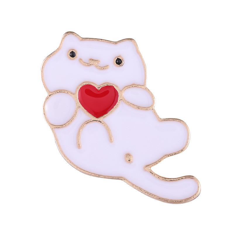 Enchanting Design Cat Alloy Brooch Colorful Cartoon Figure For Personalized Gifts