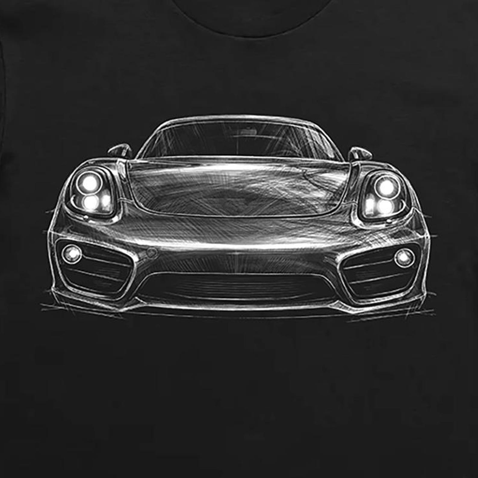 2010s Classic German Performance Coupe Sports Car Art T-Shirt 4XL