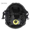 Casco Tattico FAST in Fibra di Vetro, Leggero 1.5kg, Imbracatura Interna Wendy, Guide Laterali Aggiornate, Regolabile 57-61cm per Softair CS Caccia