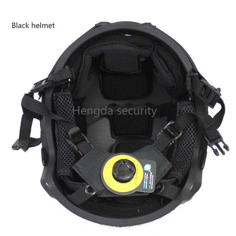 Casco Tattico FAST in Fibra di Vetro, Leggero 1.5kg, Imbracatura Interna Wendy, Guide Laterali Aggiornate, Regolabile 57-61cm per Softair CS Caccia