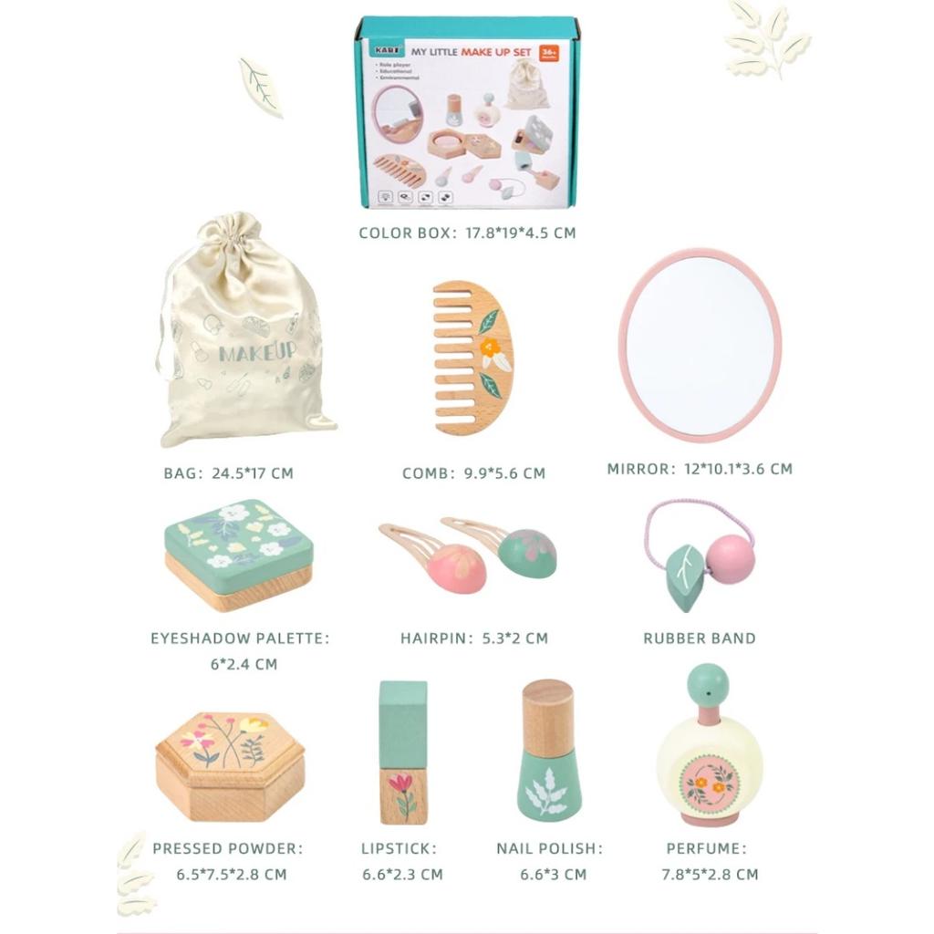 Houten Doe-Alsof Make-up Speelgoed Simulatie Make-up Set Meisjes Make-up Kaptafel Cosmetica Speelgoed Verjaardagscadeaus voor Kinderen