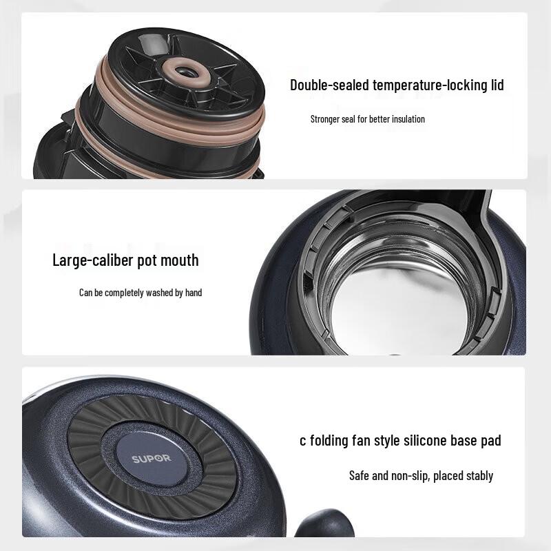 Supor 316L Stainless Steel Insulated Tea Pot