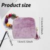 Case Organizer for Rings Bracelets Necklaces Earrings Velvet Chenille Tassel Zipper Storage Bag