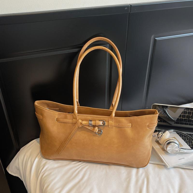 Retro Bag Women's Large Capacity 2025 New Autumn and Winter Versatile Simple Shoulder Bag Premium Texture Commuter Tote Bag