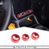 Car AC Switch Knob Ring Cover Trim Fit For Ford Ranger -2025 Accessories Red