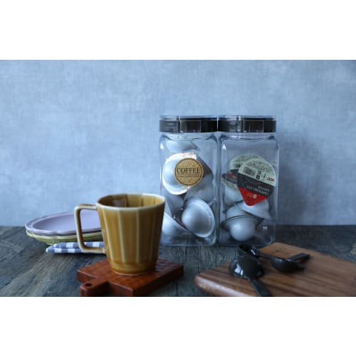 [.co.jp Exclusive] [Official] Takeya Freshlock Storage Containers, Set of 4, Square, 500ml, with Spoon, Airtight, Refrigerator-Safe, Perfect for Prote