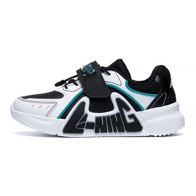 Li Ning LN 90 Comfortable Non-Slip Shock Absorbing Wear-Resistant Casual Shoes Kids Shoes Black White YKCT026-3