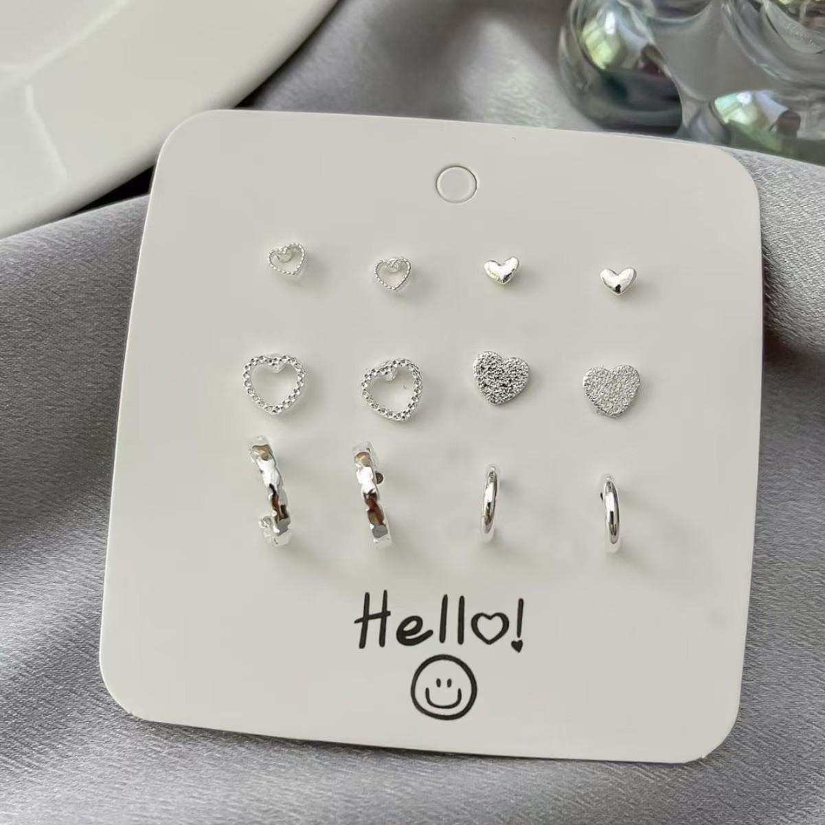 Модные многоэлементные геометрические серьги-гвоздики простой рождественский подарок универсальные