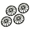 4Pcs Wheels Rim Cover Silver Black High Protection Stylish Sturdy 14 Inch Hubcap Wheel Covers for