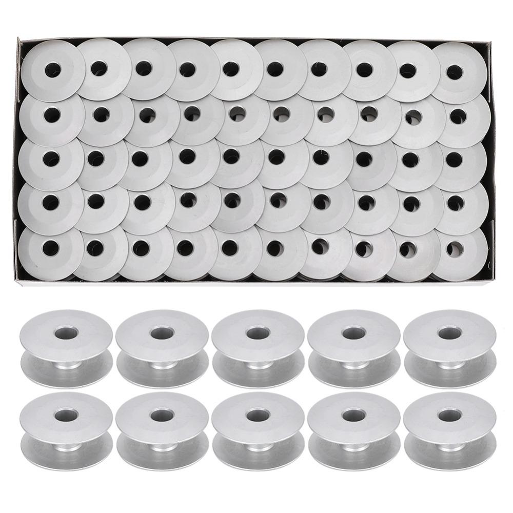 100pcs Aluminum Industrial Sewing Machine Bobbins 6-5 Oblique Aluminum Bobbins  Industrial Sewing