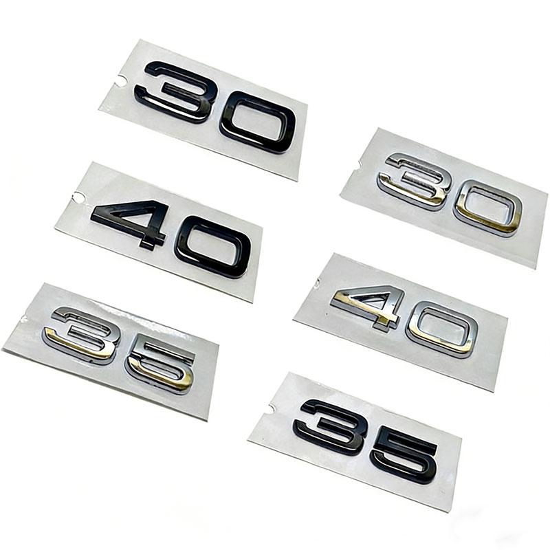 30 35 40 45 50 55 rear trunk displacement number mark car stickers for 136a A4L A5 Q357 A8L refit labels fender side digitala136