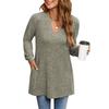2025 Autumn/Winter Women's European Style Long Sleeve Loose Knit Top with Pockets