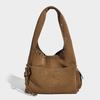 High-end Matte Leather Large Handbag for Women, 2025 New Vintage Studded Bucket Bag, Autumn and Winter Textured Handbag, Shoulder Bag