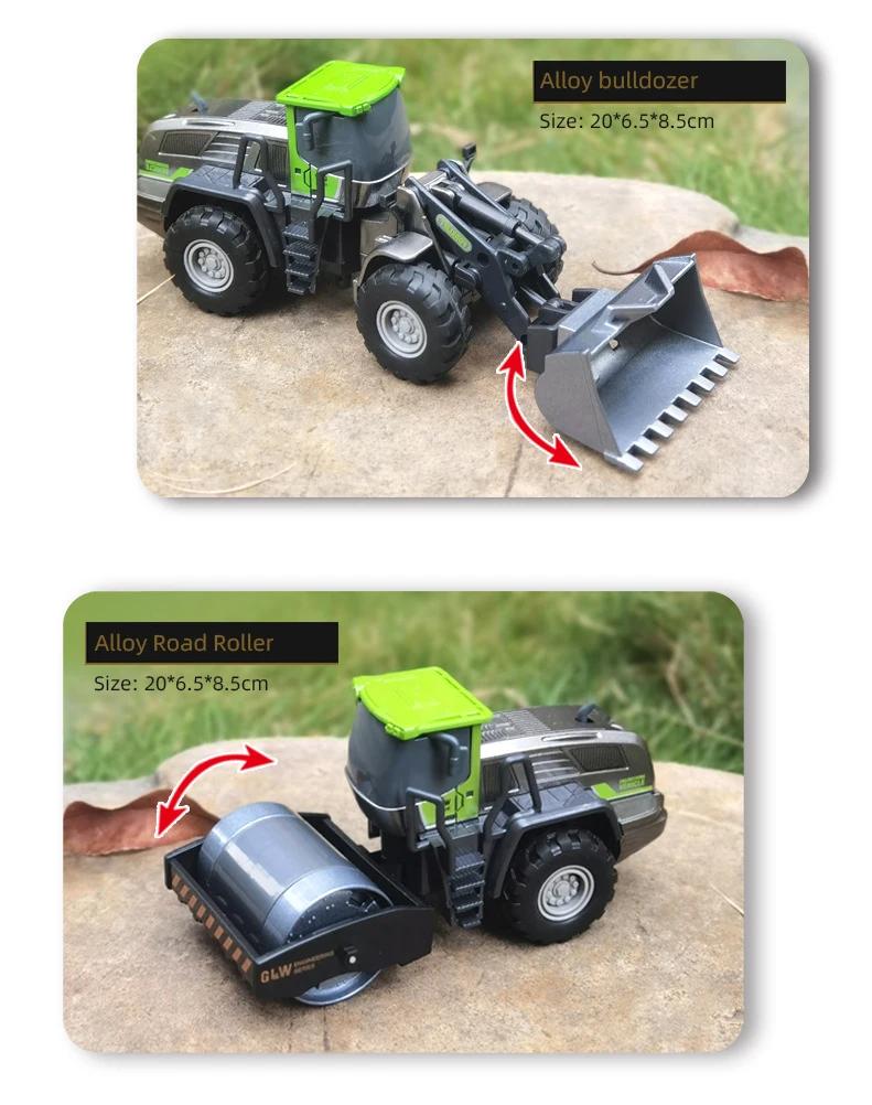 Non-Toxic Diecast Engineering Vehicle Model Simulation Alloy Mixing Crane Fall-Resistant Children Toy Set Toys For Children Gifts