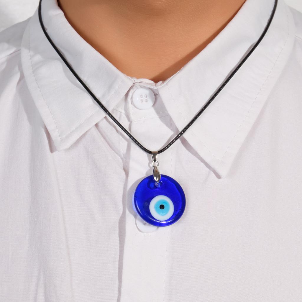 Vintage Turkish Evil Eye Pendant Choker Necklace Lucky Blue Evil Eyes Clavicle Chain Necklace Party Jewelry For Women Girls Gift