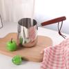V Shaped Spout Turkish Coffee Pot Wood Handle Milk Saucepan Practical Butter Warmer Pot  Cafe