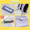 Rucksack TRUZ Charakter Logo Gummi Patch mit Acryl Charm A4 Aufbewahrungsrucksack Daypack Lila gratis [ÜBER] tza-2901