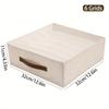 1pc Beige Foldable Storage Organizer Box for Underwear, Bras, Ties & Accessorie Storage Bins