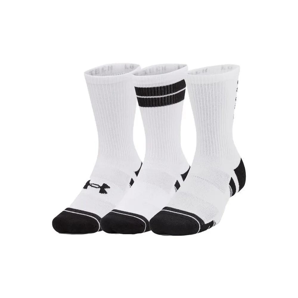 UNDER ARMOUR Unisex Performance Tech Crew Socks 3 Pairs 1379515-101 XL