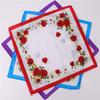 3Pcs 28x28cm 100% Cotton Vintage Flower Printed Women Lady Handkerchief Wedding Party Gift Random Color