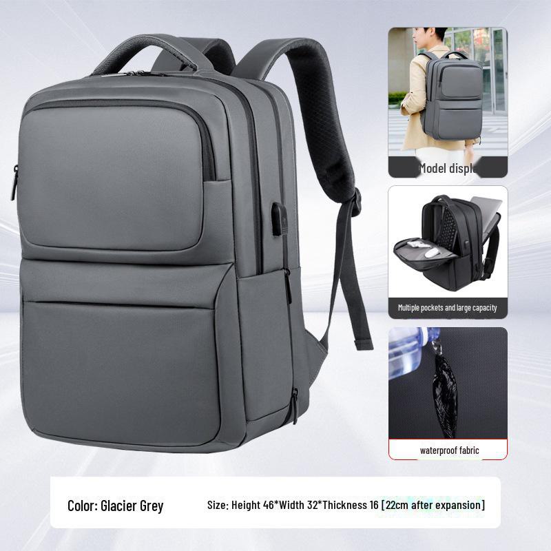 Men's Waterproof Business Travel Backpack - High-Capacity, Stylish & Versatile Laptop Bag