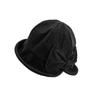 Cold Resistant Vintage Bucket Hat Warm Construction Bow Bucket Hat Women's Bucket Hat  Outdoor Wear