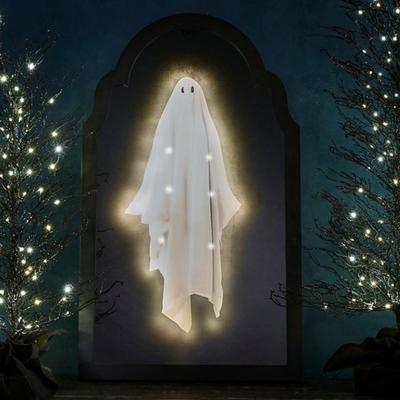 Halloween Ghost Mirror Spooky Hologram Ghost Skeleton Mirror with LED