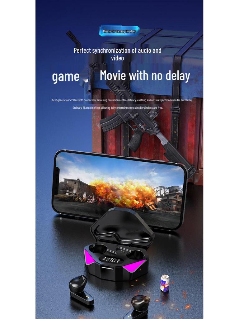 X15 Bluetooth Wireless Headphones: Zero-Latency E-Sports & High-Quality Sound for Running & Gaming