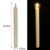 1/24pcs LED Flameless Taper Candles Lights 3D Wick Battery Christmas Simulation Long Candles Window Electric Candles Lamps
