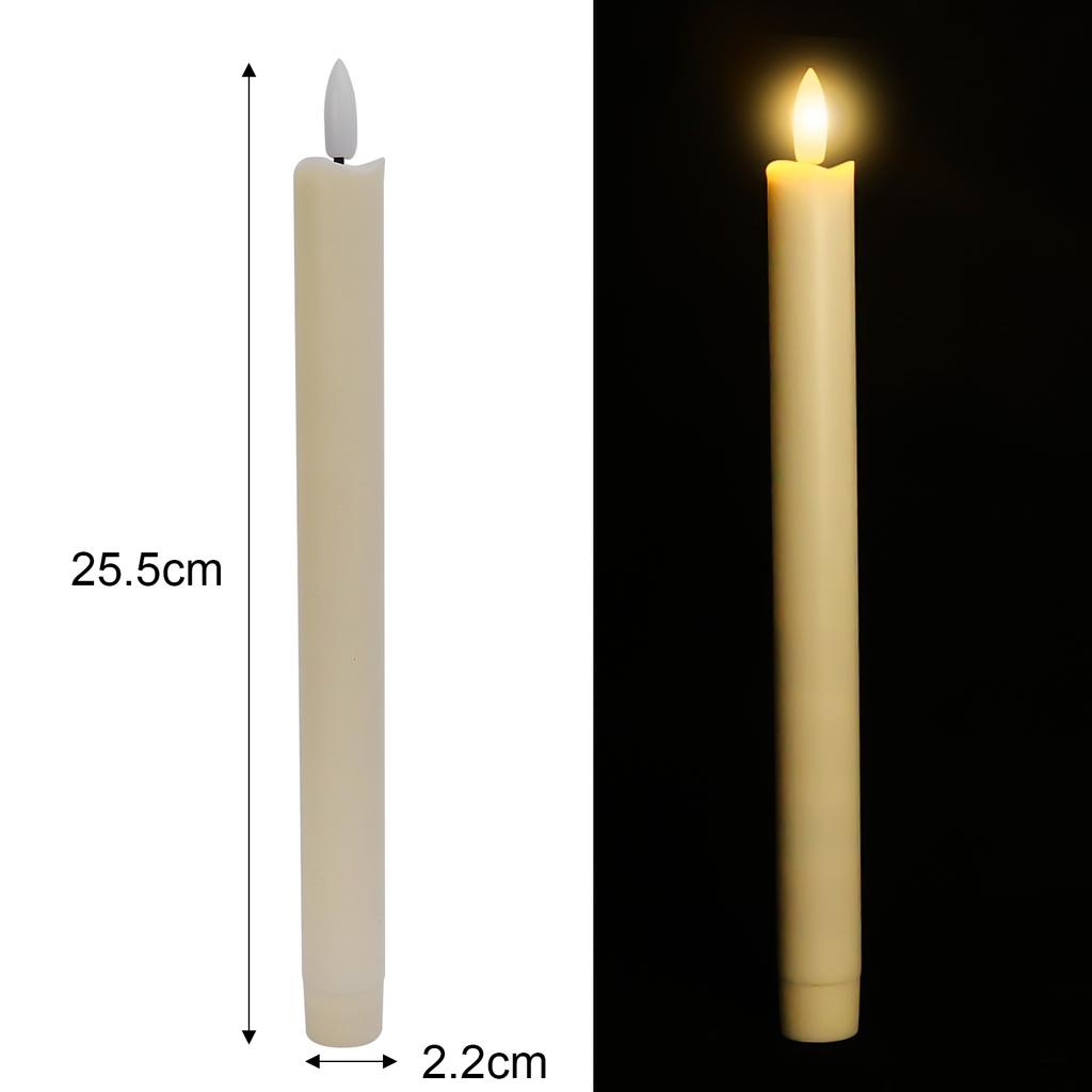 1/24pcs LED Flameless Taper Candles Lights 3D Wick Battery Christmas Simulation Long Candles Window Electric Candles Lamps