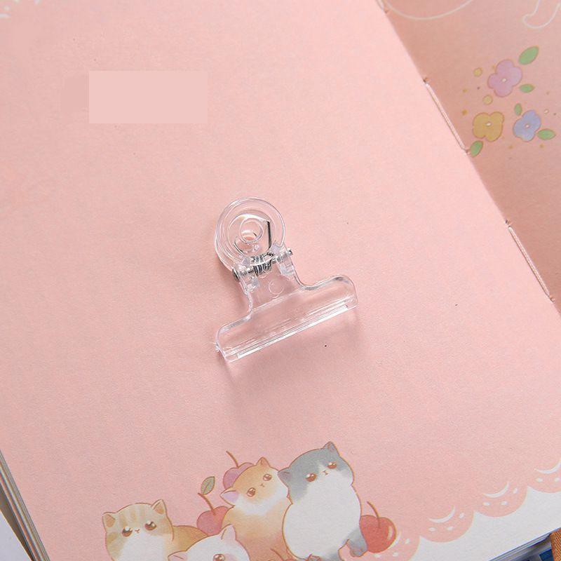 Multifunktionale transparente Büroklammer mit langem Schwanz, ideal zum effizienten Binden und Sortieren von Akten