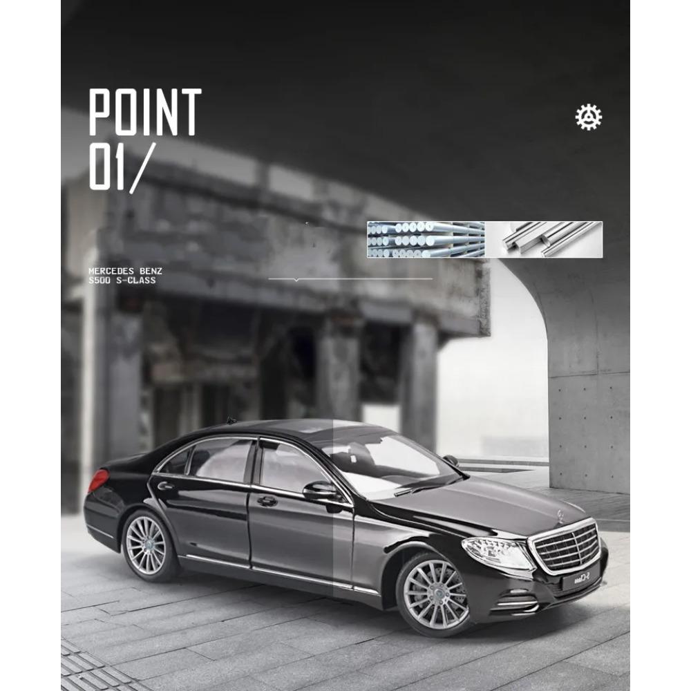 Welly 1/24 Mercedes-Benz S-Class S500 Alloy Car Model Diecast Metal Toy Vehicles Car Model High Simulation Collection Kids Gifts