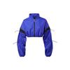 SS23 Color Block Stand Collar Short Zip Long Sleeve Jacket Women Jackets Blue HM5050-500