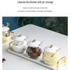 ZISIZ Light Luxury Glass Seasoning Jar Set
