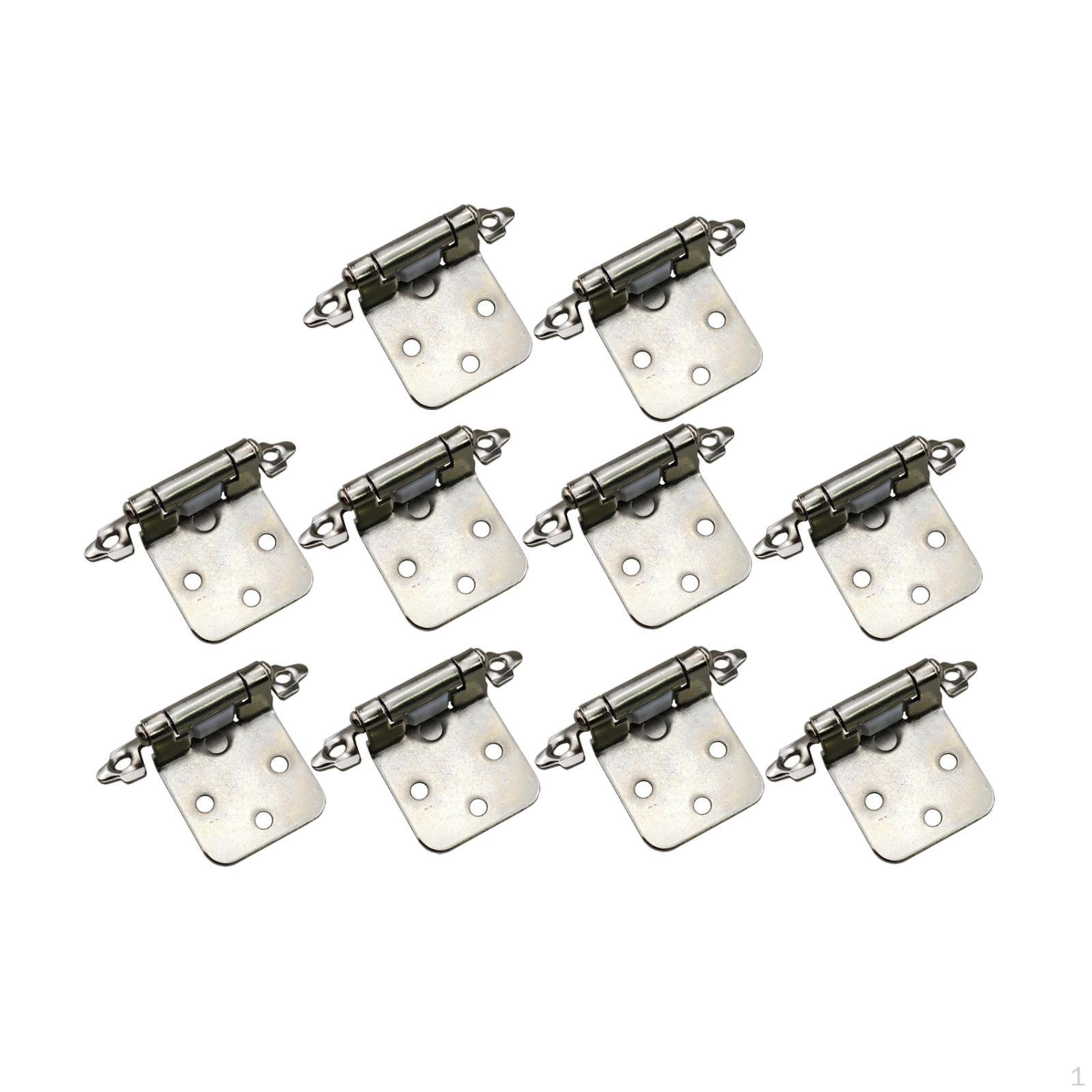 

Упаковка из 10 петель для закрывания шкафа для кухонной двери, полускрытые White Nickel