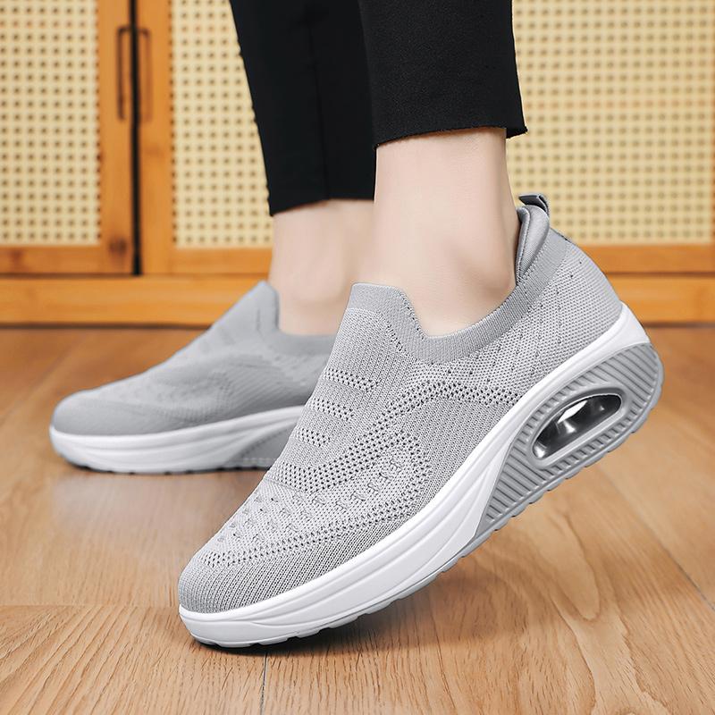 Women Slip on Walking Shoes Women Black Pink Blue Grey Sneakers Elevator Platform Socks Shoes Women's Orthopedic Casual Shoes Plus Size 42 43
